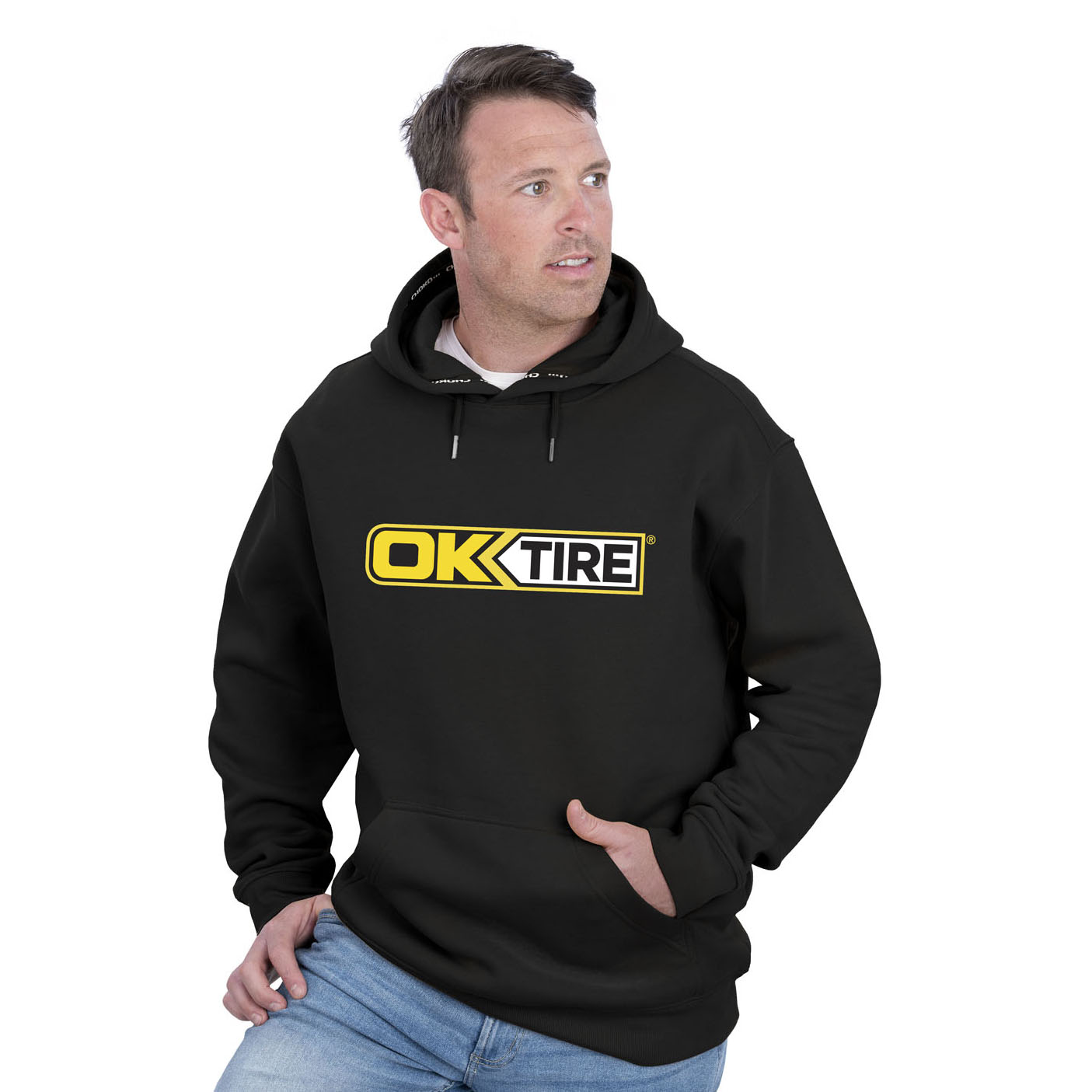DIFFERENT IS OK Ribbed Cut-out シズニルック Unisex Motion Pullover Hoodie - OK Tire Gear