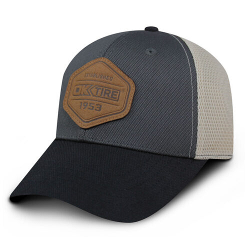 LEATHER PATCH MESH SNAP CAP
