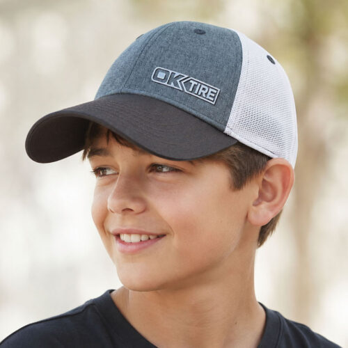 YOUTH WOVEN WASHED MESH SNAP BACK CAP